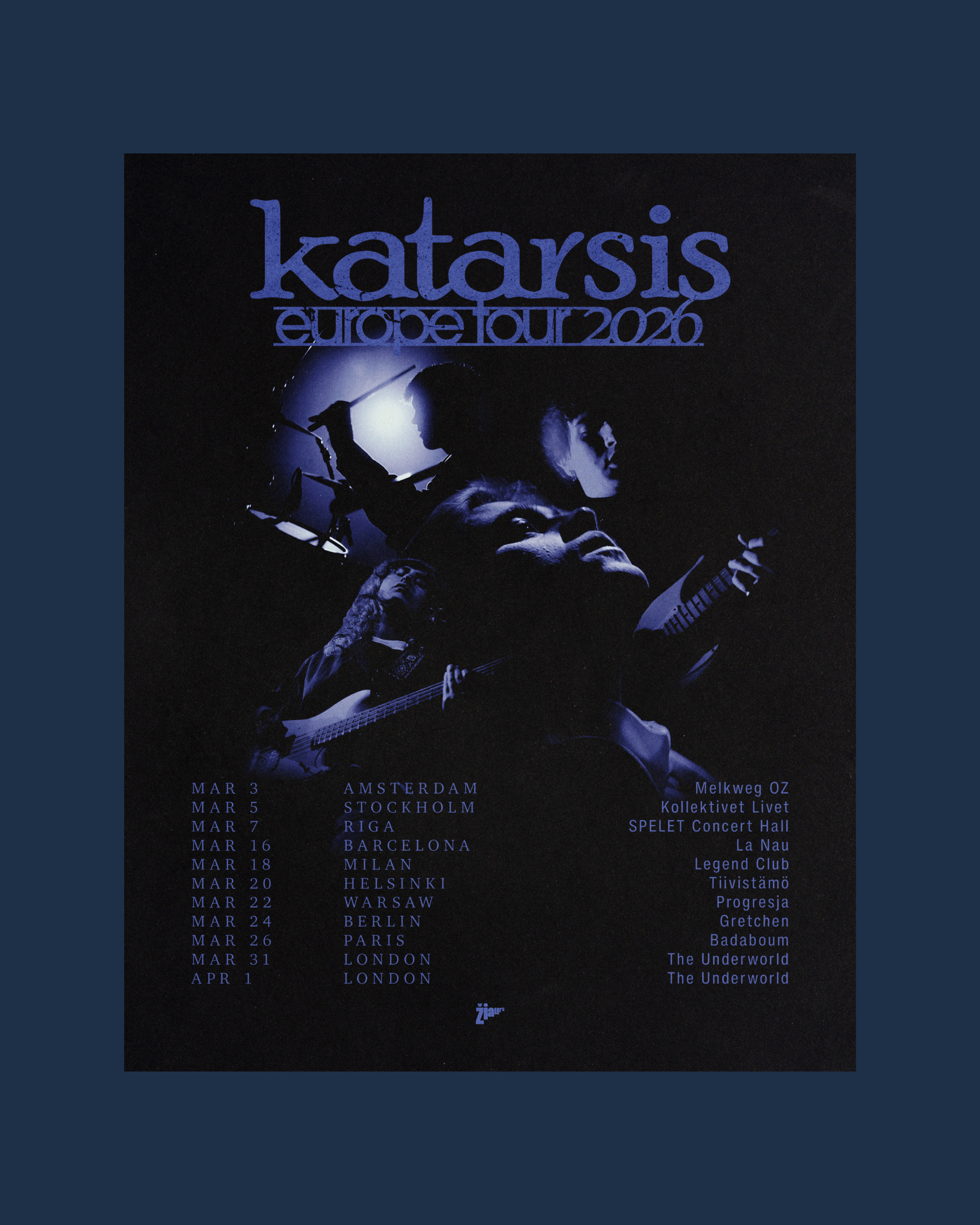 "Katarsis | Europe tour 2026" plakatas